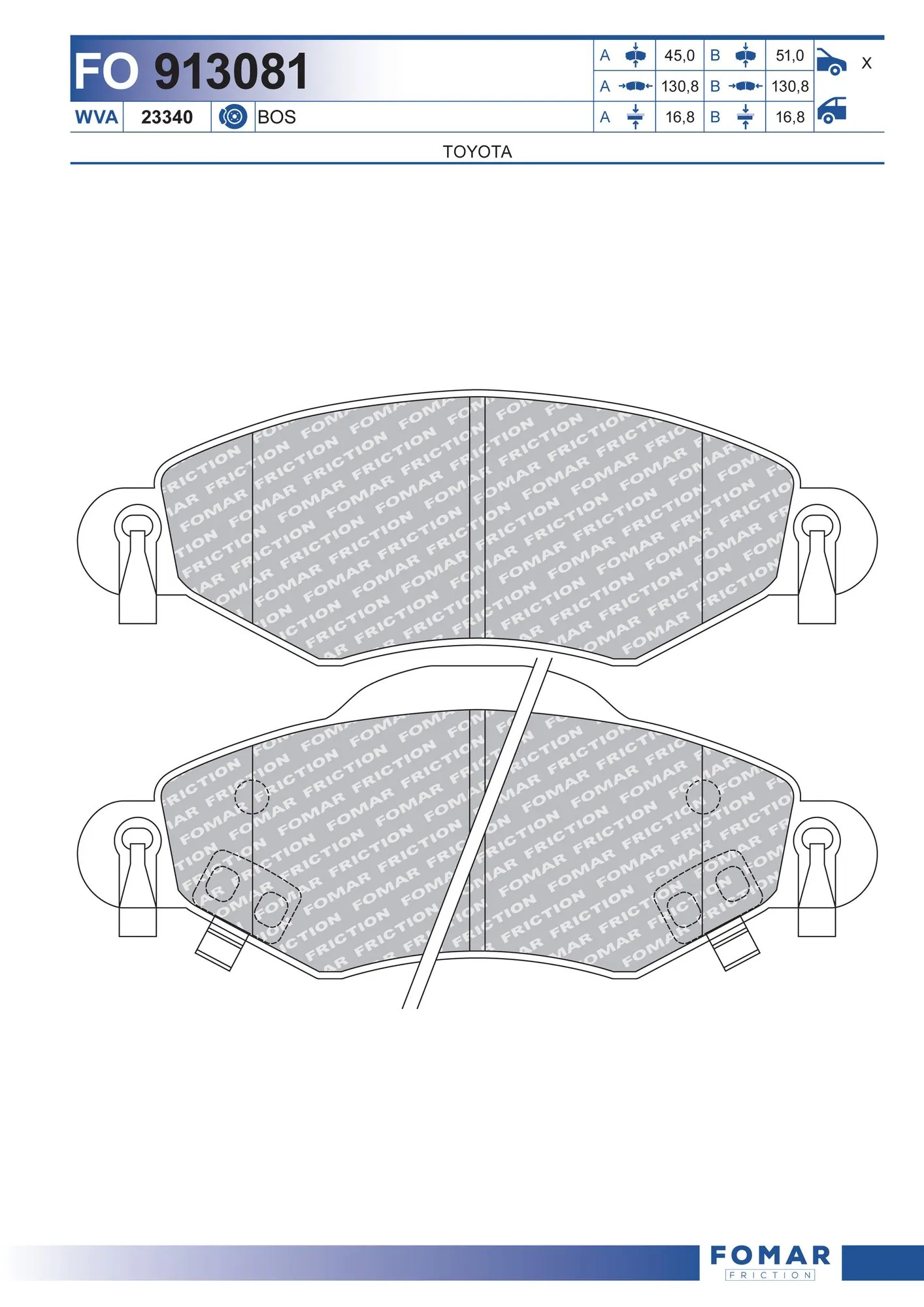 Brake Pad Set, disc brake